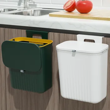 Koše Kuchyni Skladování Kbelík Nástěnný Koupelna Popelnice Recyklace Visící Odpadky odpadkový Koš Na Odpadky, Koš s Víkem