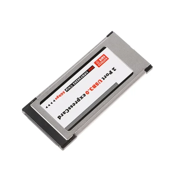 PCI-E PCI Express 2 Port USB 3.0 34 mm Expresscard Card Adapter Converter B2RC