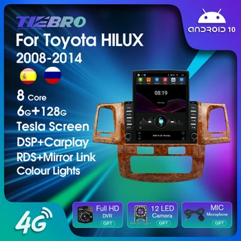 Android 10 autorádia Pro Toyota Fortuner HILUX Revo Vigo NA MT 2008-2014 Tesla Vertikální Obrazovce Auto Rádio GPS Navigace Carplay