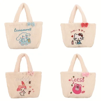 Sanrio Série Kabelka Plyšová Taška Kawaii Cinnamorol Mymelody Hello Kitty Jahodový Medvěd Taška Ženy Messenger Bag
