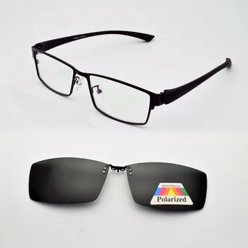 Plný box rámy muž velké brýle široký obličej Silný klip na brýle magnetické vstřebávání železa polarizované sluneční brýle, čočky
