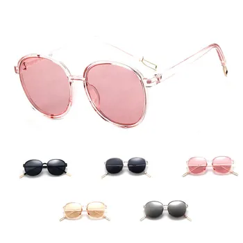 Módní Růžové sluneční Brýle, Kulatý Rám UV400 Čočky Zrcadlové Brýle Retro Unisex Vintage Brýle Gafas pro Muže, Ženy