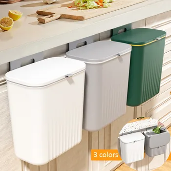 9L Smart Koše Kuchyně, Skříně Nástěnné Koše velkokapacitní Recyklace Odpadky Koš Koupelně v Koši S Víkem