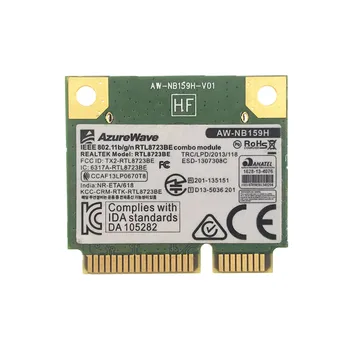 AZUREWAVE AW-NB159H Realtek RTL8723BE Half Mini PCI-E Wi-fi Vhodné pro Bluetooth 4.0 Bezdrátové Karty pro Asus Dell