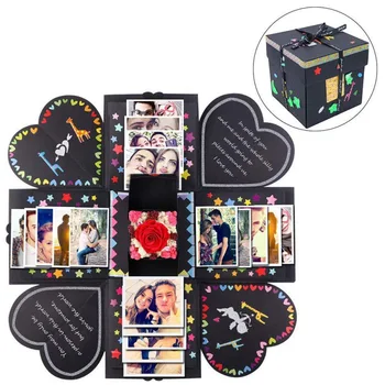 Horké Překvapení je Láska Exploze Box Dárek pro Výročí Zápisníku DIY Foto Album Narozeniny, Vánoce, Valentýn Dárek