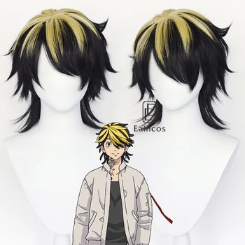Anime Tokyo Mstitelé Hanemiya Kazutora Cosplay Paruka Černá Žlutá Paruky Tepelně Odolné Syntetické Vlasy