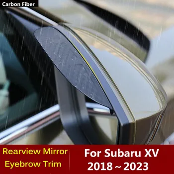 Pro Subaru XV 2018 2019 2020 2021 2022 2023 Uhlíkových Vláken Boční Zrcátko, Roleta Kryt Držet Obložení Štítu Obočí Déšť Slunce Rám