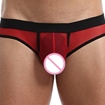 Muži Open Zpět Kalhotky Sexy Síťované Průhledné Slipy Spodní Prádlo S Hlubokým Výstřihem Tanga Gay Penis Pouzdro Kalhotky G-String Kalhotky