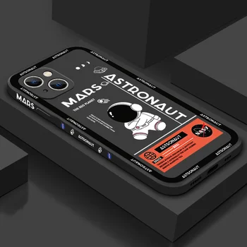 Pouzdro Pro iPhone 14 13 12 11 Pro Max XS Max XR X 8 7 Plus SE roku 2020 Astronaut Silikon Měkký Kryt Coque