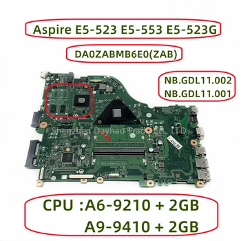 Pro Acer Aspire E5-523 E5-553 E5-523G Notebooku základní Deska DA0ZABMB6E0(ZAB) S AMD A6-9210/ A9-9410 CPU 2 GB RAM DDR4