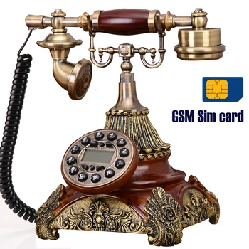 Bezdrátový telefon podporuje GSM 900/1800MHz SIM Karty retro Pevnou linku bezdrátový Telefon Pevný Telefon domů, kancelář, dům z pryskyřice