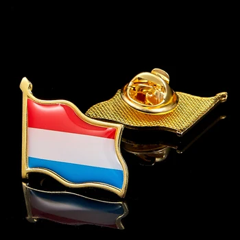 Lucembursko Státní Vlajka Kovový Odznáček Klobouk, Kravatu Připínáček Pin Odznak