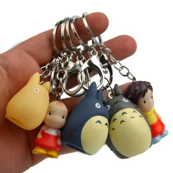 Auto Klíčenka Miyazaki Anime Totoro Vrh Holka Gumové Kroužky na Klíče klíčenka Auto Šňůrka na Klíče KeyRing Dekor Příslušenství Dárek