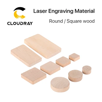 Cloudray 10ks Kolo/Square Dřevo Laserové Engtaving Materiál DIY Díly pro Co2 Laserové Značení A Gravírování Stroj