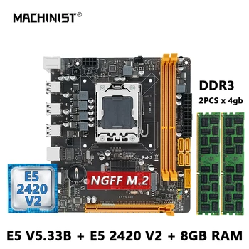 Strojník H61 čip LGA 1356 Deska sada kit S Xeon E5 2420 V2 CPU Procesor + DDR3 8GB Paměti RAM, Mini ITX E5 V5.33B