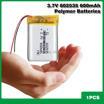 Dobíjecí Li-polymerová Baterie Lithium 602535 3.7 v 600mah Li-po Iontové Výměně Baterie Mini 602535 LI-ION Bateria