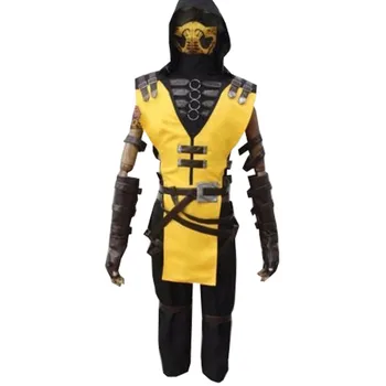 2018 Hra Mortal Kombat X Scorpion Hanzo Hasashi Cosplay kostým pro dospělé plná sada zakázku oblečení
