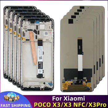 Pro Původní Xiaomi POCO X3 NFC X3 Pro LCD Displej Dotykový Displej Digitizer Shromáždění Náhradní Díly S Rámem Velkoobchodní Ceny