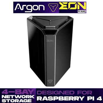 Argon EON Pi NAS Případě 4-BAY SATA HDD SDD Úložiště Připojené Sítě RTC Hliníkové pouzdro BYO NAS pro Raspberry Pi 4 Model B