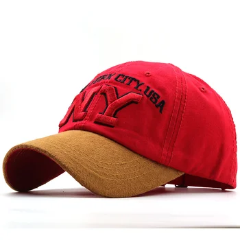 Jednoduché bavlněné rybářské unisex baseball cap snapback hat pro muže, ženy, sluneční klobouk kostí gorras ny výšivkou jarní čepice velkoobchod