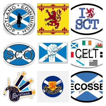Creative Scotland Vlajka Auto Samolepky SCO Kód Vlajky Mapa Nálepka PVC Obtisk Příslušenství pro Auto, Motocykl čelní Sklo Kryt Dekor