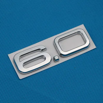 6.0 Logo Zadní Kufr Logo Odznak, Nálepka, Auto Posunutí Pro Audi