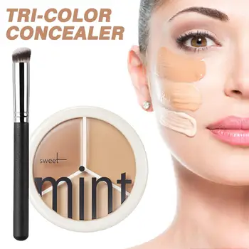 3-Color Korektor Paleta Krém Textura Pokrývá Akné Značky Tmavé Kruhy Multifunkční Obličej Make-Up Trvalý Rozjasní Tvář Kosmetika