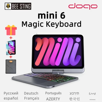 DOQO Magic Keyboard Case Pro ipad Mini 6 2021 Magnetický Kryt, korejština arabština ruština Pro Apple mini6 6 Podsvícení Klávesnice Případ