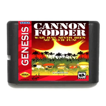 Cannon Fodder Hra Kazety Nejnovější 16 bit Karetní Hra Pro Sega Mega Drive / Genesis Systému