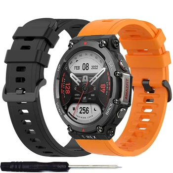 Měkké Silikonové Popruh Pro Huami Amazfit T-REX 2 Smart Watchband Sportovní Náramek Pro Xiaomi Amazfit T-Rex/T Rex Pro 2 Zápěstí Correa