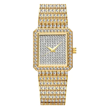 Diamond Square Dámské Hodinky Zlaté Stříbrné Luxusní Dámské Šaty Quartz Hodinky, Ležérní Jednoduché Pár Náramkové Hodinky Dámy Horloges