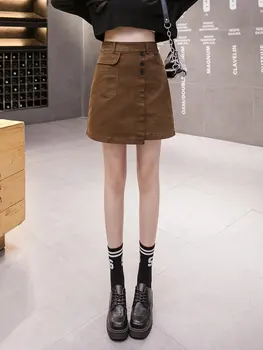 2020 nové módní nepravidelné sukně, podzimní a zimní high pasem šortky sukně hakama