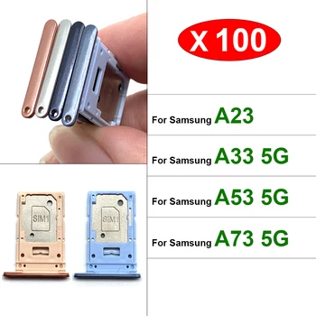 100ks, Pro Samsung Galaxy A23 A33 A53 A73 5G Dual SIM Karty Zásobník Slot Držák Adaptér Příslušenství