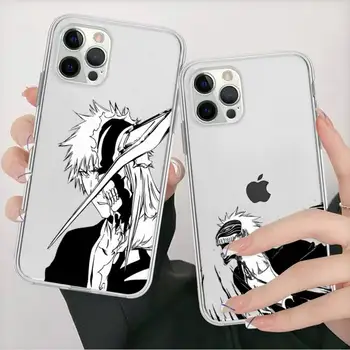Anime Bleach Kurosaki ichigo Telefon Pouzdro pro iPhone 11 12 13 mini pro XS MAX 8 7 6 6S Plus X 5S SE ROKU 2020 XR jasný případ
