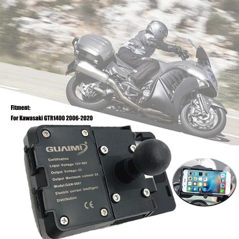 Motocykl USB Nabíječka Mobilního Telefonu Držák GPS Navigace Držák Pro Kawasaki GTR1400 GTR 1400 2006-2020 2016 2017 2018
