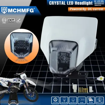 MCHMFG Motocykl crystal LED Světlomet Světlomet Pro Husqvarna FC TC FE TE 2017-2022 Motocykl Enduro LED Světlomet