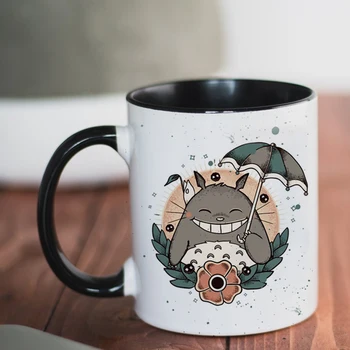 Roztomilý Totoro Hrnek 350ml Kreativní Keramické Děti nebo Dívka, Dárek k Narozeninám Pohár Doma Čaj Mléko Kávu, Šálky a Hrnky