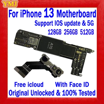 100% Originál Plné Odemknout Pro iPhone 13 Desce 128GB 256GB 512GB Zdarma icloud Na iPhone 13 logic board Podpora IOS Aktualizace
