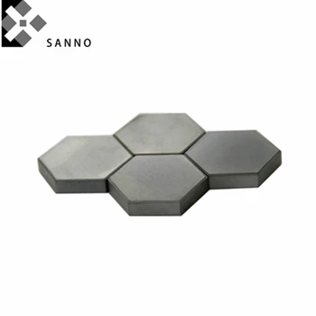 Odolné proti opotřebení hexagon sic keramická deska 17.5x4mm / 10mm beztlakový slinuté vesta karbid křemíku název balistické desky