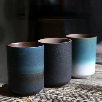 Japonské-styl hrubé keramiky velké vody pohár mistra šálek vody šálek čaje, šálek restaurace pece se stává jednoduchý gradient