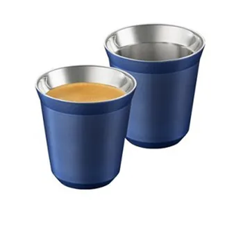 Espresso Hrnky 80ml 160ml Sada 2 ,z Nerezové Oceli, Espresso Šálky Set, Izolované Čaj, Hrnky na Kávu Dvojitou Stěnou Šálky lze mýt v Myčce