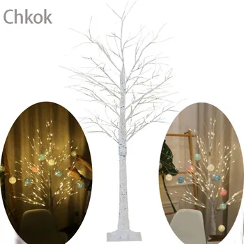 Vnitřní Prohlížení Zářící Bílý Strom vánoční Osvětlení Domů LED Dekor Bříza Strom Světla, Vánoce, Velikonoce Noc Dekorace Osvětlení