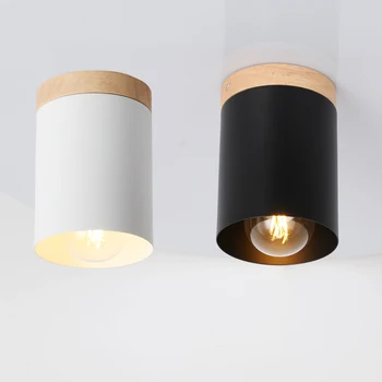 Moderní Stropní Svítidla ve stylu Art deco osvětlení pro obývací pokoj ložnice kuchyň Stropní svítidla E27 Severské Dřevo Macaron Lampy Svítidla