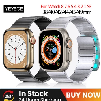 Magnetické Nerezové Oceli Popruh Pro Apple Watch Band 44 mm 45 mm 42 mm 38 mm 41 40 mm Náramek Odkaz Correa Pro Apple Watch Ultra 49mm