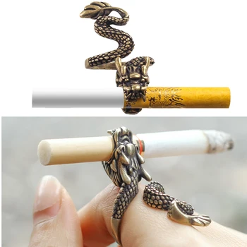 Dragon Držák Na Cigarety Kroužek Stojan Prst Klip Dárek Pro Přítele Pravidelné Kouření Kuřák Muži Ženy Kouření Cigaret Příslušenství