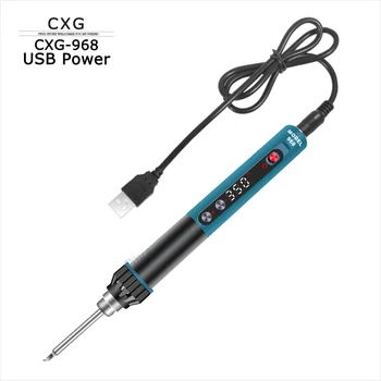 Elektrická páječka CXG 968 MINI USB páječka LED displej nastavitelná PÁJENÍ ŽELEZA 5-24V Adaptivní Svařování nástroje