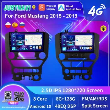 JUSTNAVI Android 10.0 pro Ford Mustang 2015 2016 2017 2018 2019 autorádia 2din Autoradio 9 Palcový Navigační autorádia Carplay