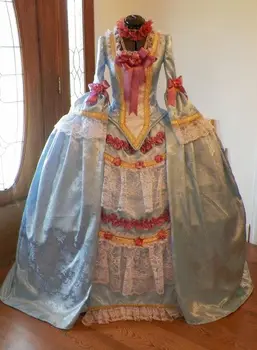 Rokoko Marie Antoinette šaty Šaty robe a la francaise 1700 plesové šaty historické kostým rokoko šaty princezna plesové šaty