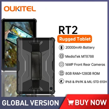 Oukitel RT2 Robustní Tablet Velké Baterie 20000mAh Mobilní Telefony 8GB+128GB Android 12 Tablet 16MP Fotoaparát 33W Nabíjení Pad 4G Síť