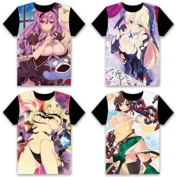 Módní T-shirt Anime Senran Kagura Shinovi Versus Kayano Ai Cosplay Krátký Rukáv Unisex Ležérní Černé Tričko Letní Vtipné Tričko